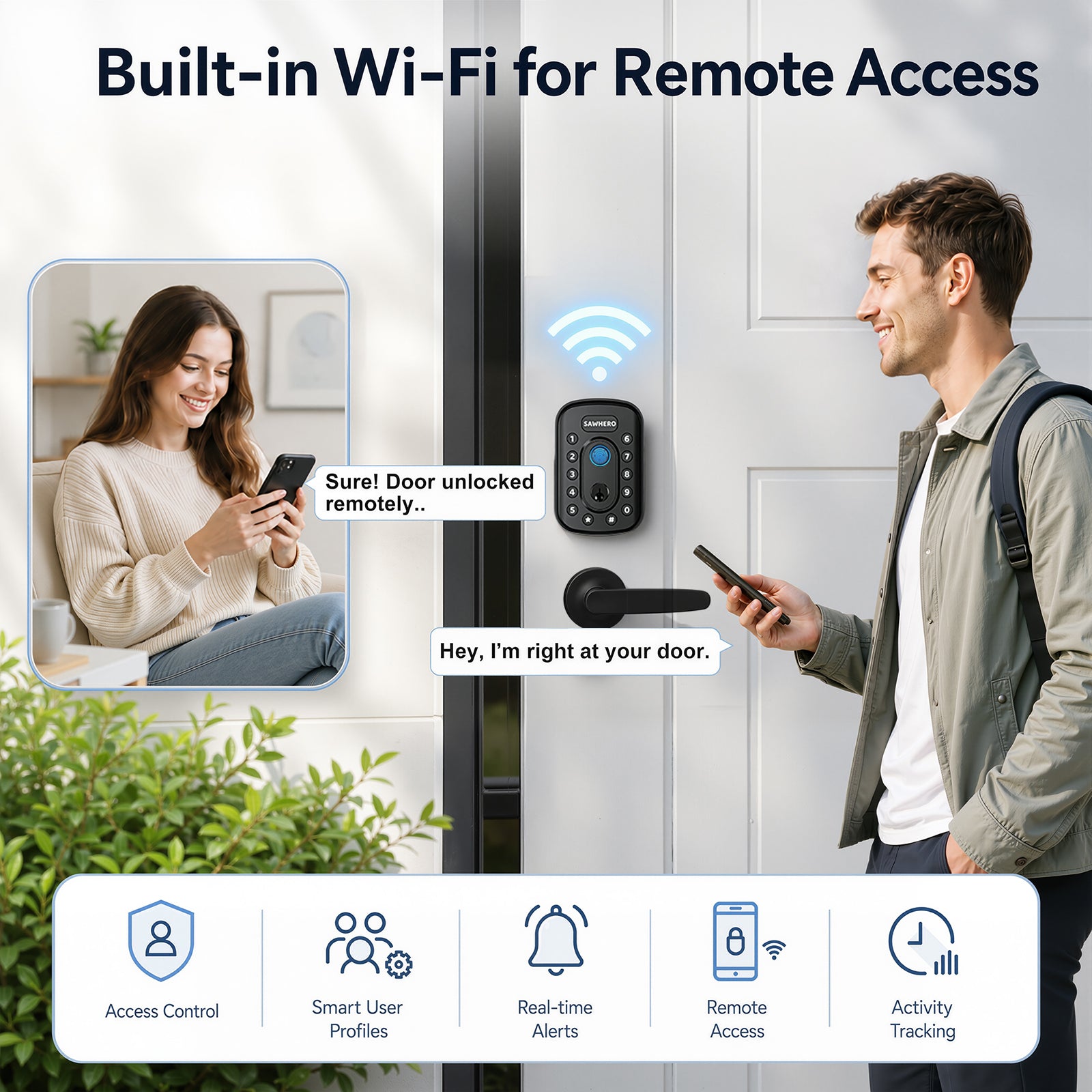 SAWHERO A1 Smart Fingerprint Door Lock