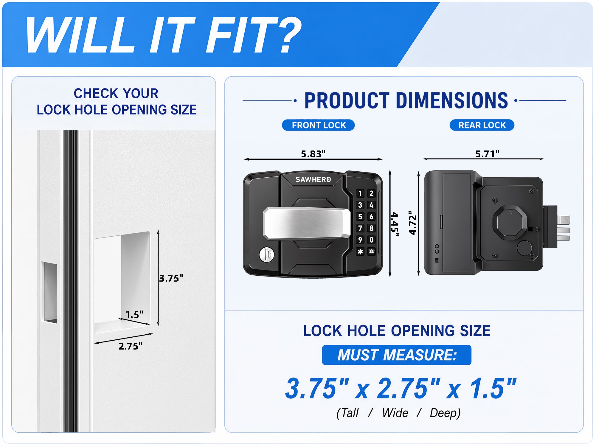 SAWHERO R8 Smart RV Door Lock