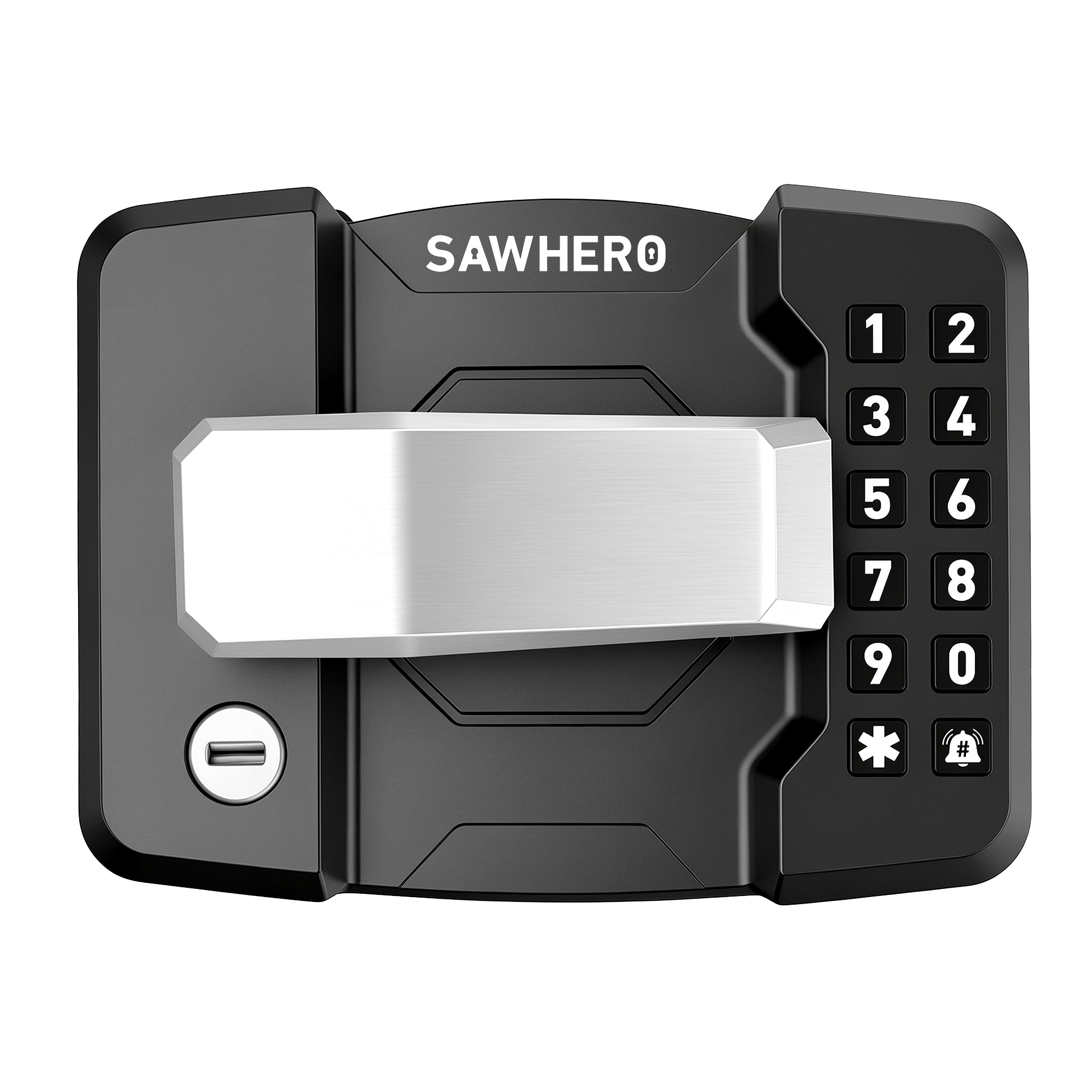 Front view of the SAWHERO R8 Smart RV Door Lock